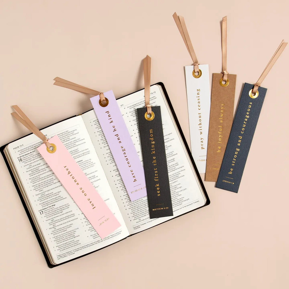 Church Notes Co. Scripture Bookmark | Gold Foil Bible Bookmark