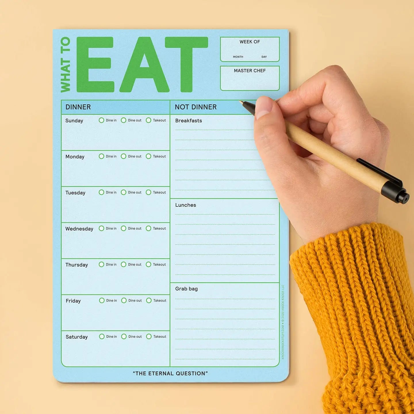 What to Eat Magnetic Weekly Meal Planner Pad