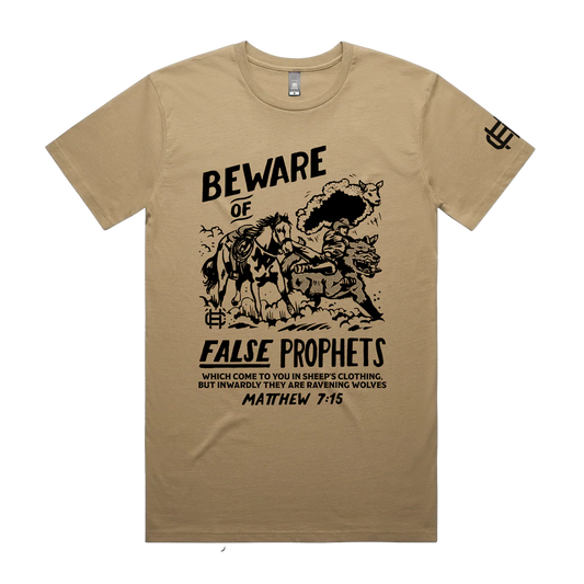 Cowboy Hustle "Beware of False Prophets" Christian Western Graphic T-Shirt