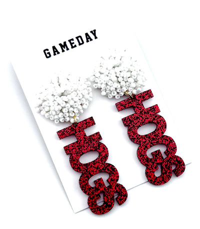 Arkansas Razorback Earrings