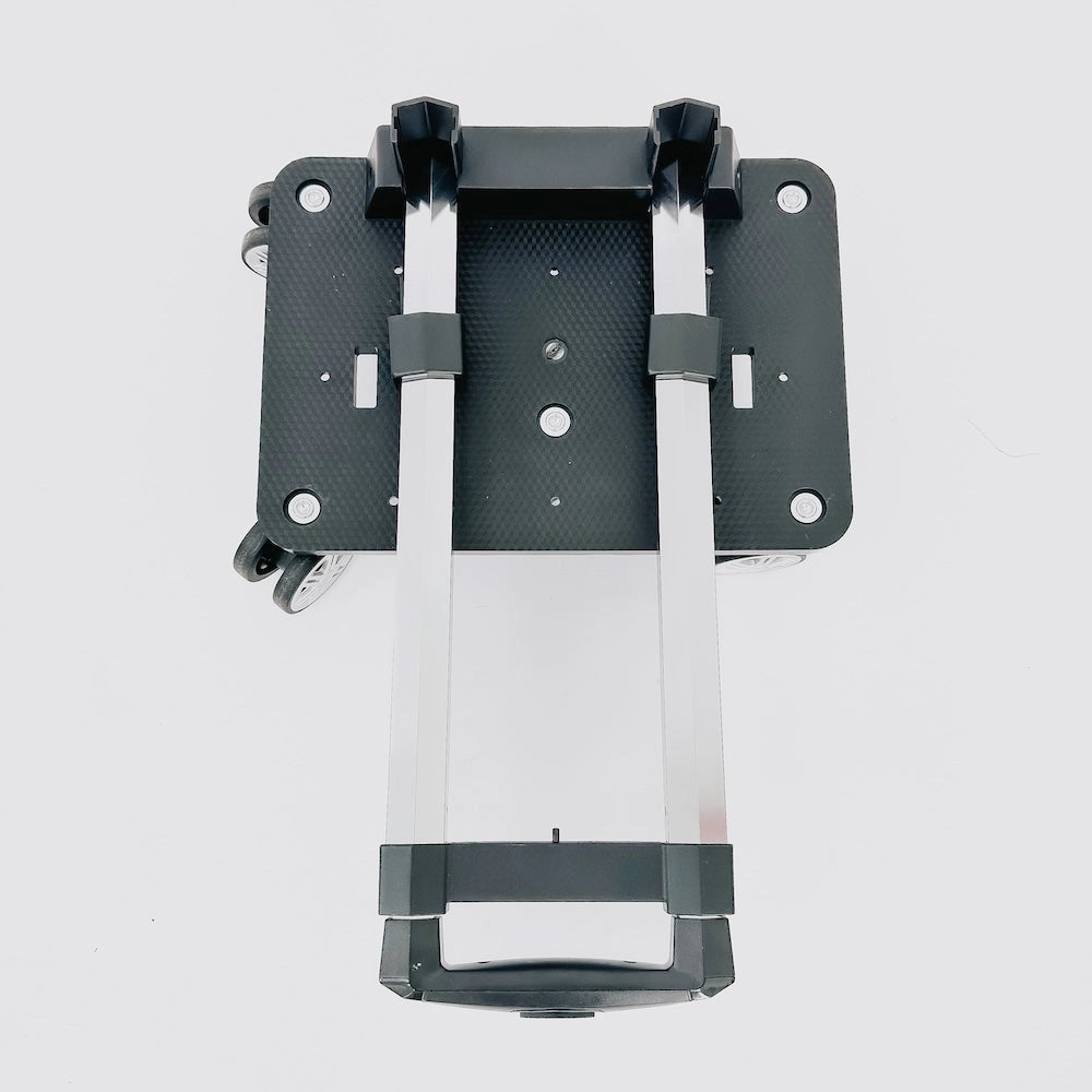 Foldable rolling trolley base and handle for Tenley travel tote bag