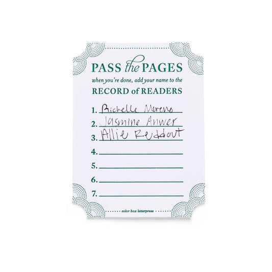 Pass the Pages Book Plate