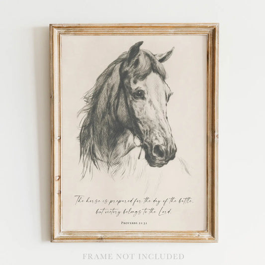 Horse is Prepared Art 5x7