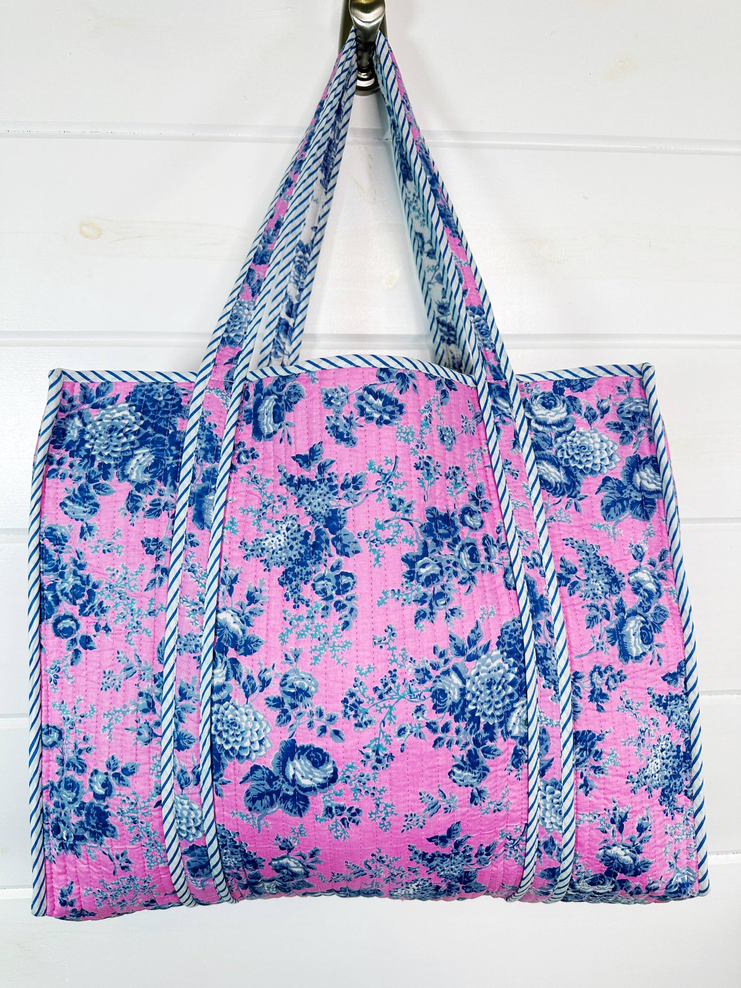 Quilted Tote Bags | Cottage Floral Bag | Tote Beach Bags