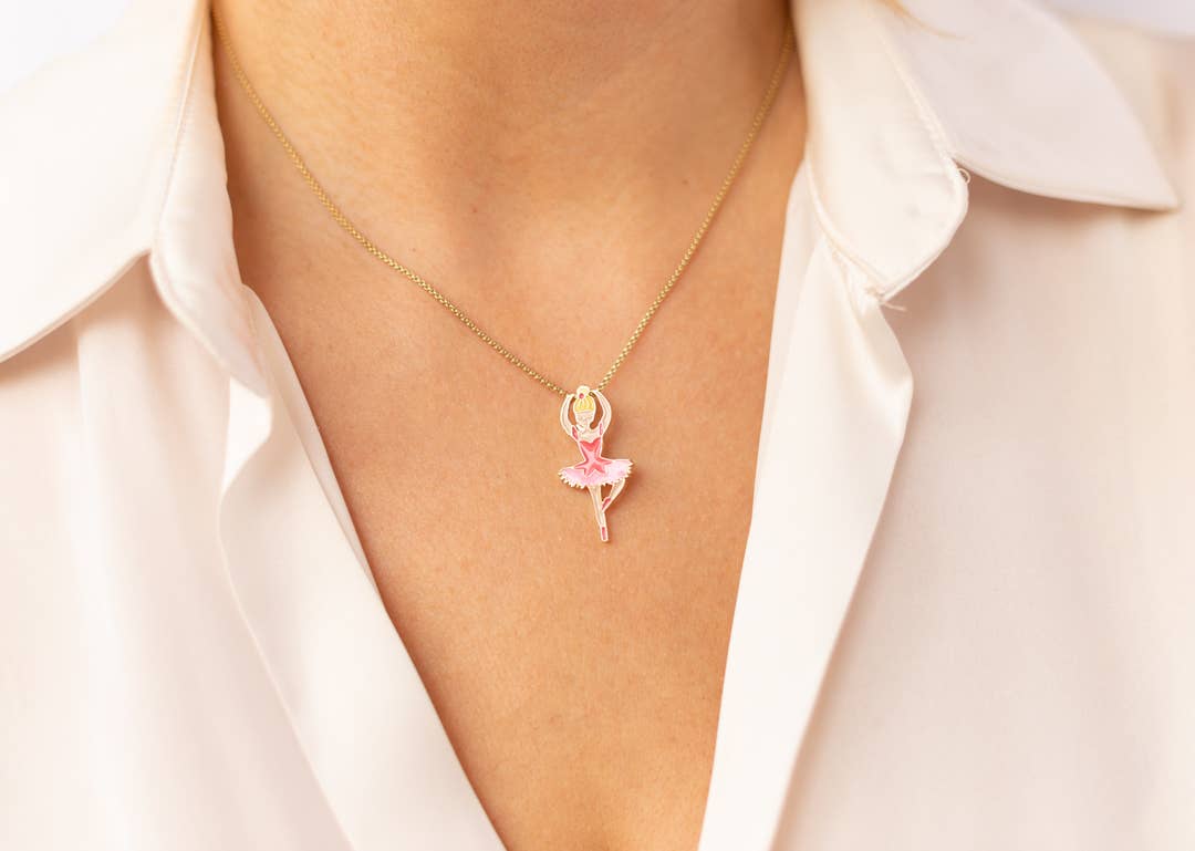 Enamel Ballerina Necklace
