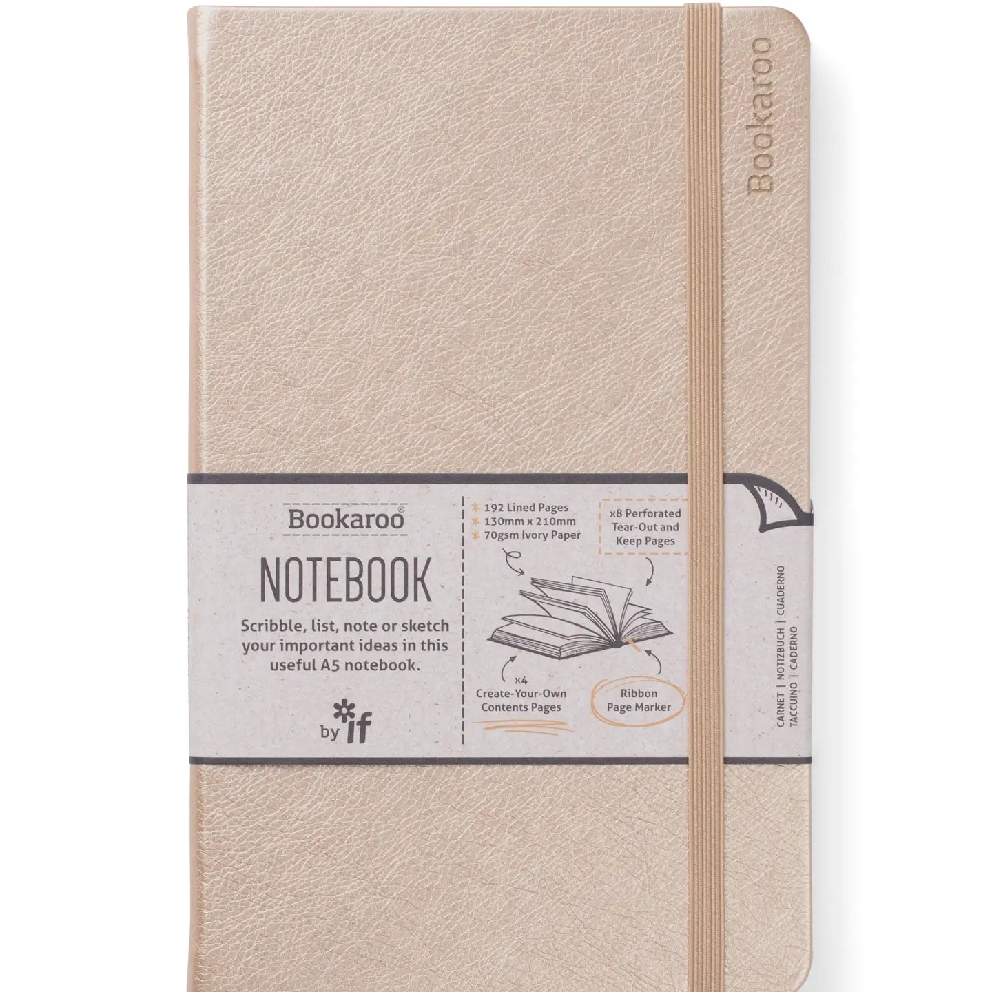 Gold Bookaroo Notebook