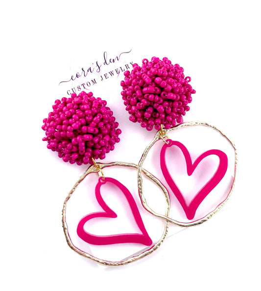 Valentines Heart Earrings