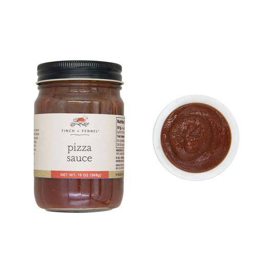 Finch + Fennel Classic Pizza Sauce 13 oz with tomatoes, garlic and Italian spices