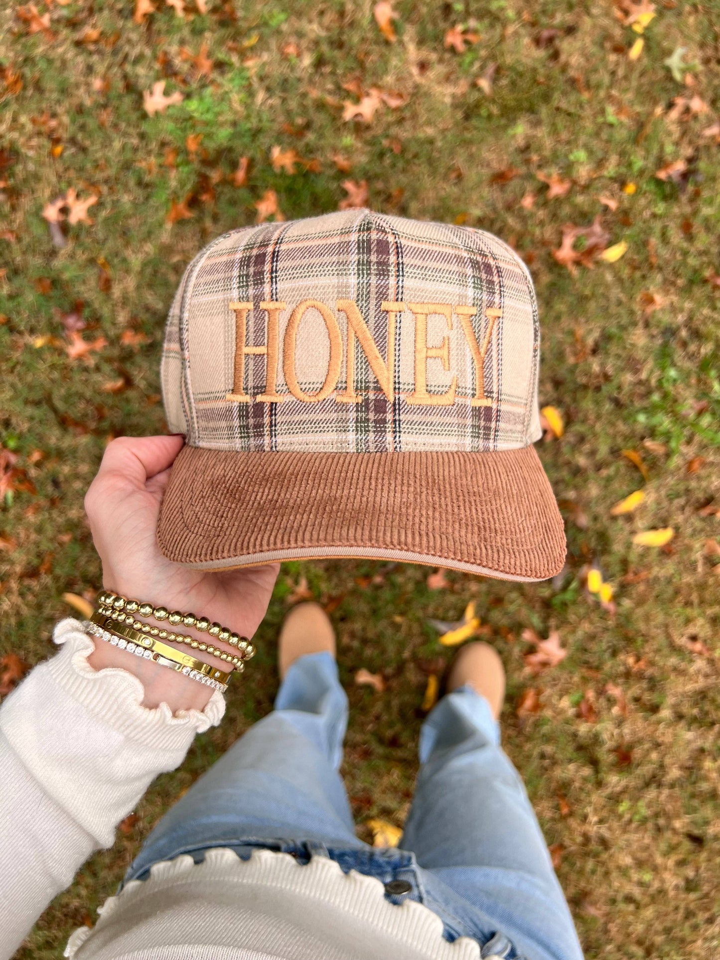 Plaid Honey Hat