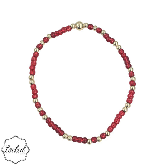 Red Glimmer Bracelet