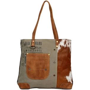 Leather Pocket Tote Bag
