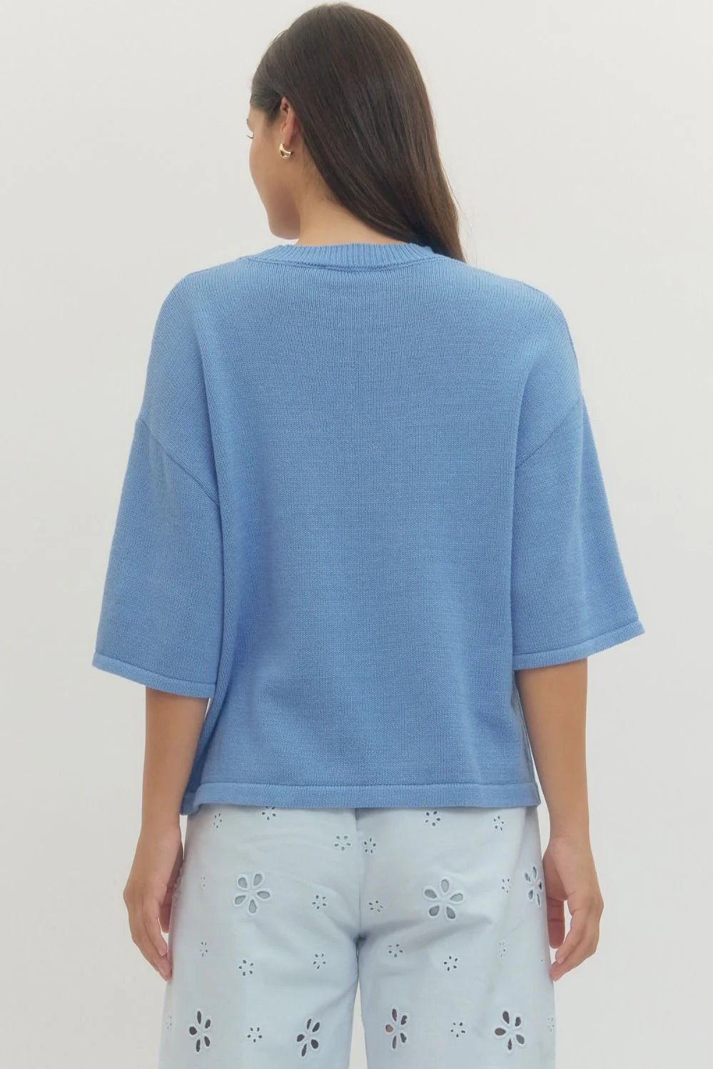 Chambray Breeze Knit Top