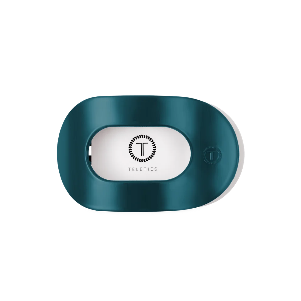 Teal With It TELETIES Flat Round Hair Clip comfortable flat back claw clip
