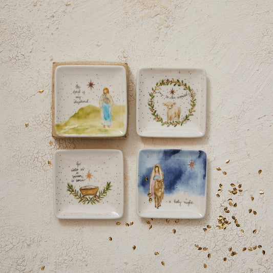 Christmas Stoneware Trinket Dish