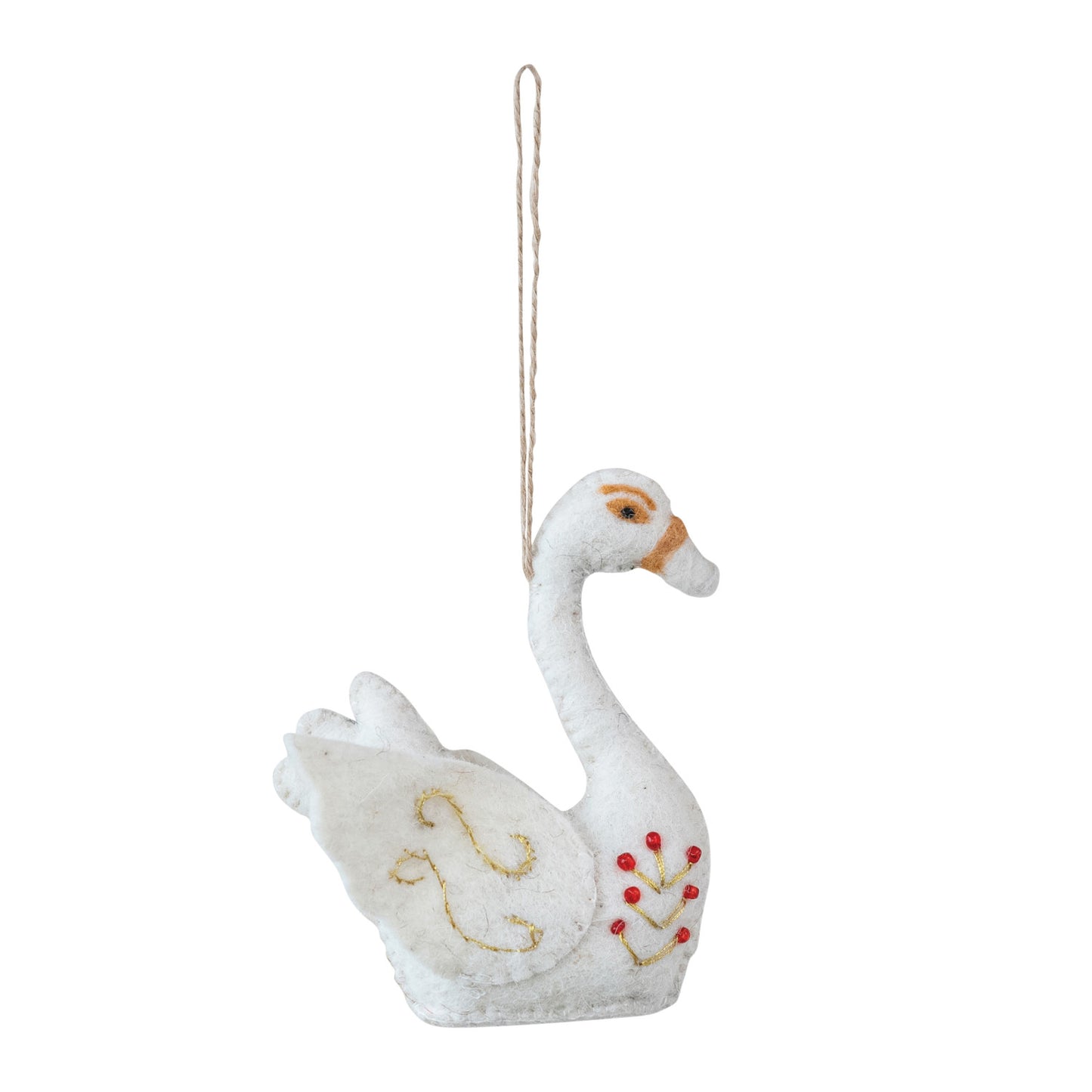 Swan Wool Felt Ornament