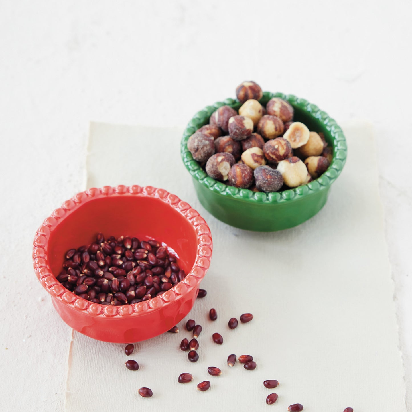 Hobnail Stoneware Snack Bowl